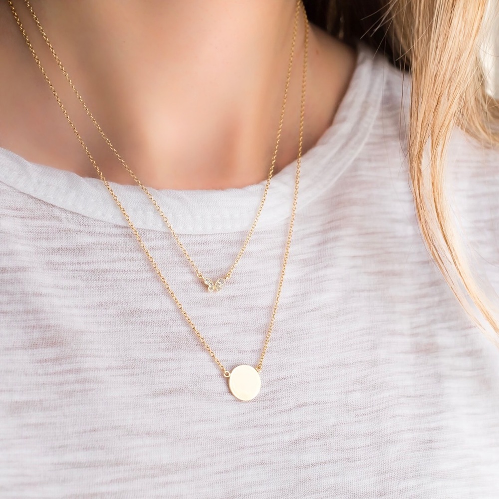 Petite Butterfly Necklace | 14k Gold Plated - Picture 3 of 8